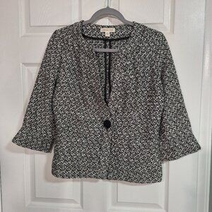 Coldwater Creek Black/White Tweed Blazer Size 4